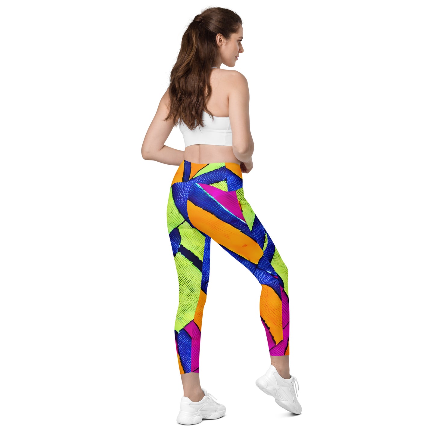 Crossover leggings with pockets